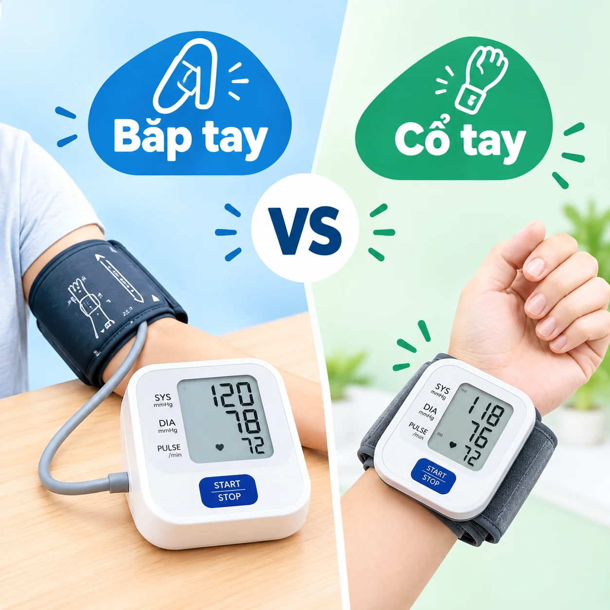 m&aacute;y đo huyết &aacute;p bắp tay v&agrave; cổ tay