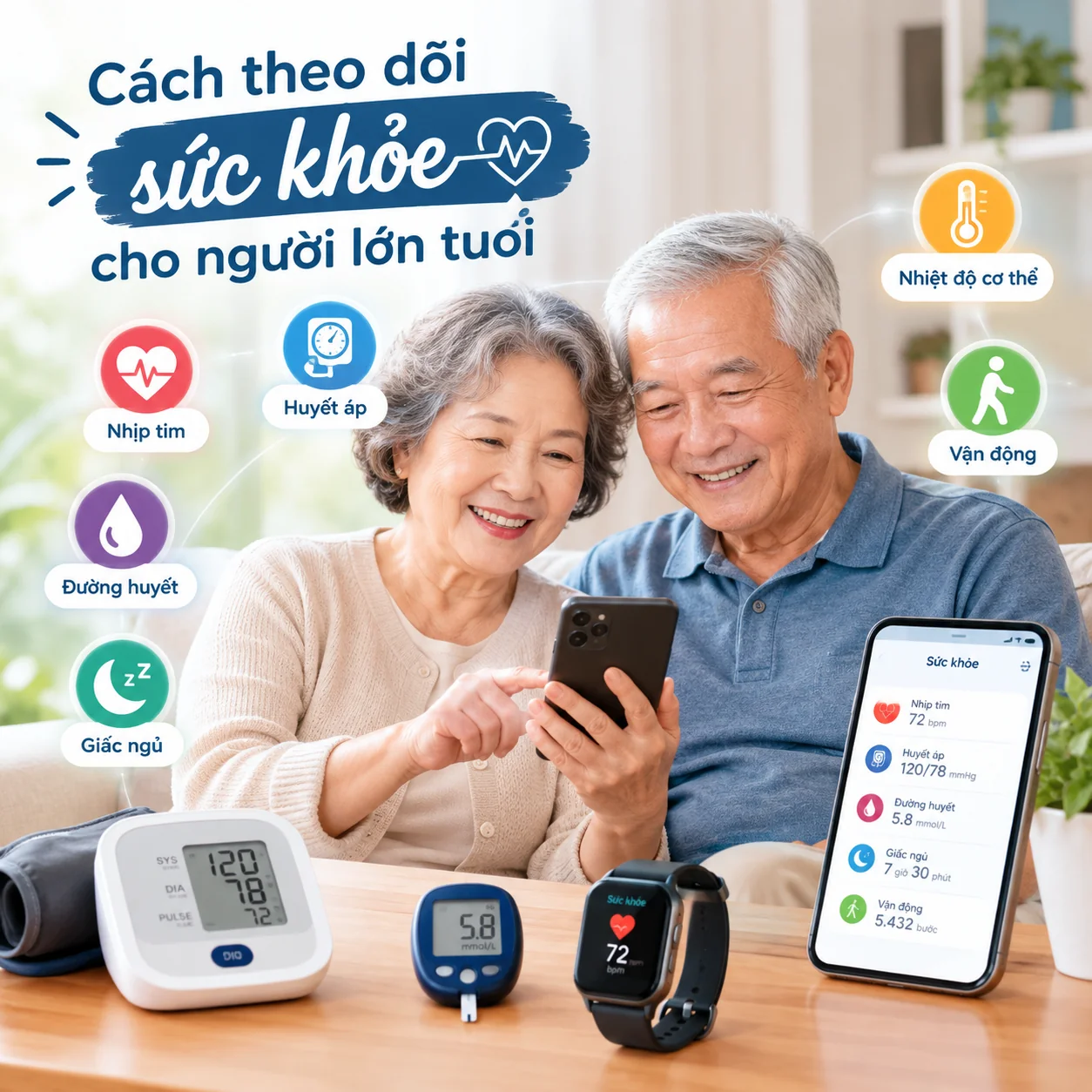 c&aacute;ch theo d&otilde;i sức khỏe cho người lớn tuổi